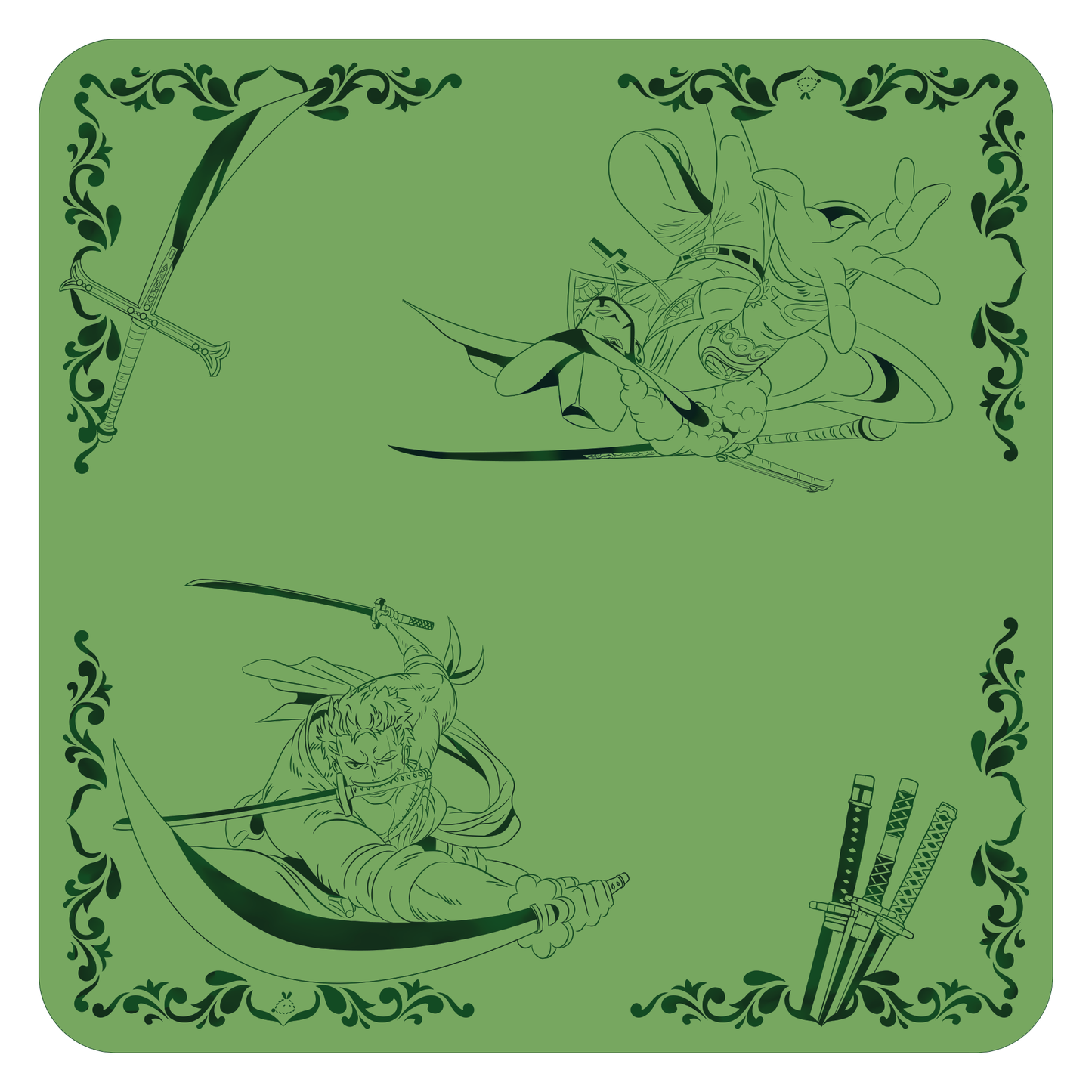Tapete One Piece - Zoro y Mihawk